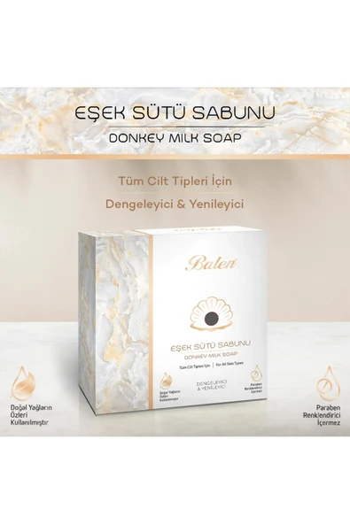 Balen's Beeauty Eşek Sütü Sabunu Dengeleyici ve Yenileyici 125 gr ürün görseli 1