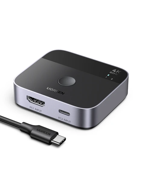 UGREEN 2-in-1 Çift Yönlü USB-C+HDMI 4K@60Hz Switch, 55452 ürün görseli 1