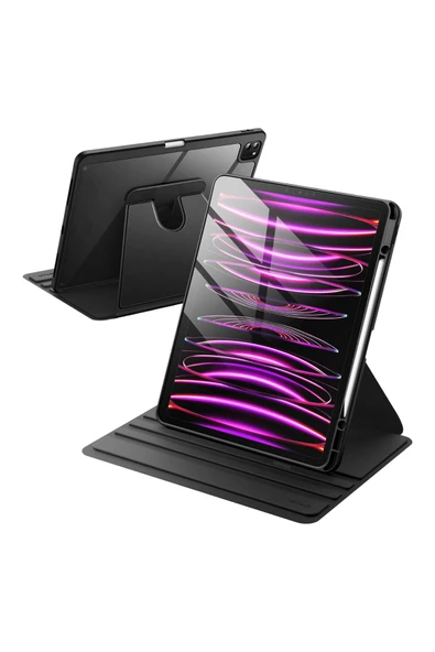 iPad Air 13 inç 2024 360 Derece Dönebilen Standlı Pino iPad Tablet Kılıfı ürün görseli 1