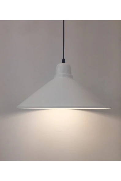 Riolight  Metal Beyaz Içi Sarı Sarkıt 35 cm ürün görseli 1