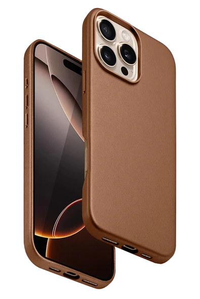 Fuchsia iPhone 16 Pro ile Uyumlu HBC-242 Dividing Kablosuz Şarj Özellikli Kapak - Kahverengi ürün görseli 1