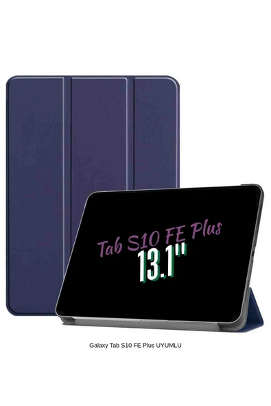 Galaxy Tab S10 FE Plus Uyumlu 13.1" Katlanabilen Standlı Smart Cover Akıllı Tablet Kılıfı ürün görseli 1