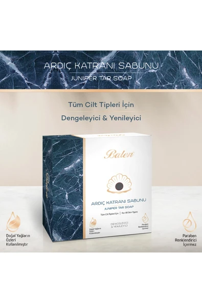 Balen's Beeauty Ardıç Katranı Sabunu Dengeleyici ve Yenileyici 125 gr ürün görseli 1