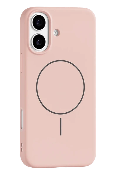 Fuchsia iPhone 17 ile Uyumlu Jully Kablosuz Şarj Özellikli Kapak - Pudra ürün görseli 1