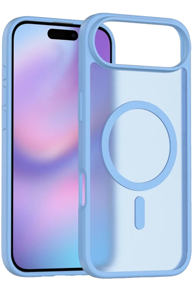 Fuchsia iPhone 17 Air ile Uyumlu Jota Kablosuz Şarj Özellikli Kapak - Açık Mavi ürün görseli 1