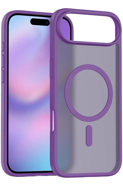 Fuchsia iPhone 17 Air ile Uyumlu Jota Kablosuz Şarj Özellikli Kapak - Derin Mor ürün görseli 1