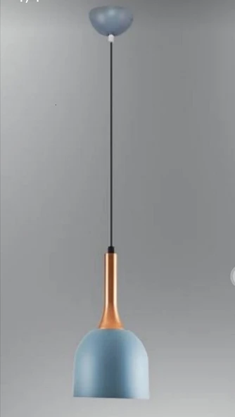 RİOLİGHT MODERN MAVİ TEKLİ METAL SARKIT AVİZE ürün görseli 1