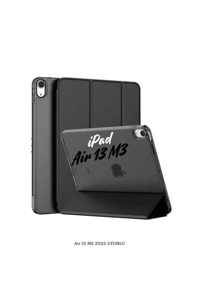 Fuchsia iPad Air 13 2025 M3 Çip ile Uyumlu Kalemlikli Standlı Katlanabilir Smart Cover Tablet Kılıfı ürün görseli 1
