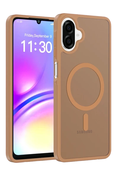Fuchsia Samsung Galaxy A07 ile Uyumlu Jota Kablosuz Şarj Özellikli Kapak - Çöl Titanyum ürün görseli 1