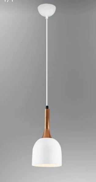 RİOLİGHT MODERN BEYAZ TEKLİ METAL SARKIT AVİZE ürün görseli 1