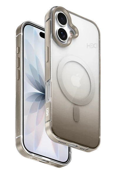 Fuchsia iPhone 17 ile Uyumlu HBC-395 Altai Kablosuz Şarj Özellikli Kapak - Titan Gri ürün görseli 1