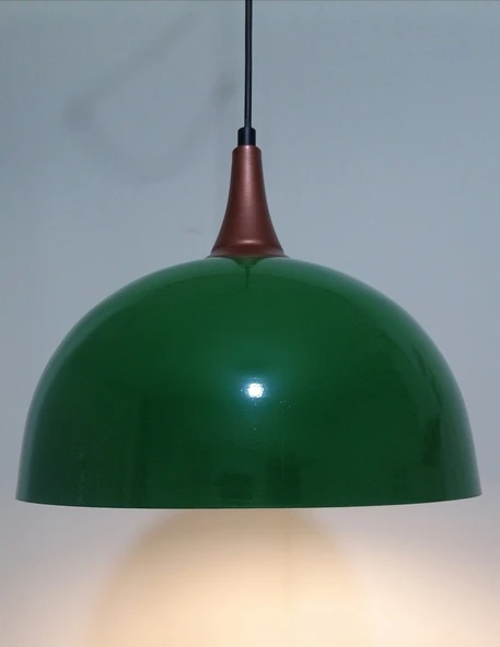 RİOLİGHT 1RETRO,RUSTİK,MODERN BAKIR AKSESUARLI MUTFAK,ODA,CAFE İÇİN TEKLİ METAL SARKIT ÇAP:30CM ürün görseli 1