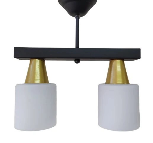 RİOLİGHT MODERN SIRALI SİYAH İKİLİ OPAL CAMLI SARKIT ÇAP:30 CM ürün görseli 1