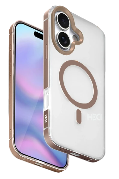 Fuchsia iPhone 17 ile Uyumlu HBC-394 Himalayas Kablosuz Şarj Özellikli Kapak - Çöl Titanyum ürün görseli 1