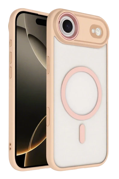 Fuchsia iPhone 17 Air ile Uyumlu Terea Kablosuz Şarj Özellikli Kapak - Pembe ürün görseli 1