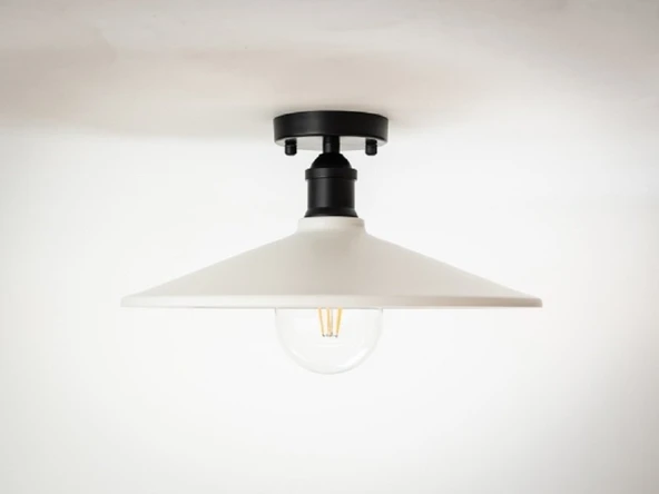 RİOLİGHT RETRO3,RUSTİK MUTFAK,ODA,SALON CAFELER İÇİN TEKLİ METAL PLOFONYER AVİZE ÇAP:38CM ürün görseli 1