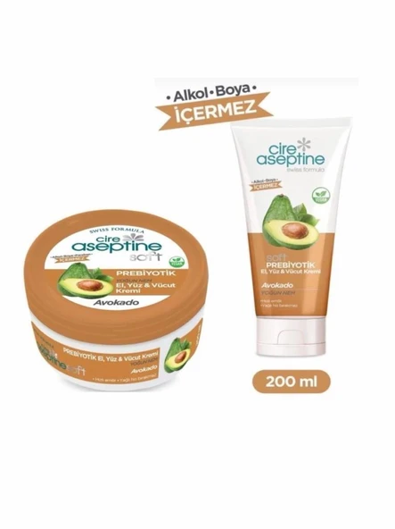 Cire Aseptine Krem 300ml Prebiyotik Avokado+Tüp Avakado 200 Ml ürün görseli 1