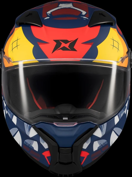 Axxis Fenix Angry Face Mat Kırmızı - Resim 2