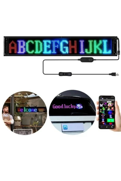 16x96 Piksel Esnek LED Matrix Panel Bluetooth ile Programlanabilir - Resim 4