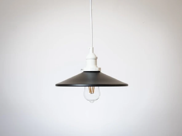 RİOLİGHT RETRO12,RUSTİK MUTFAK,ODA,KOLİDOR,CAFELER İÇİN TEKLİ E27 DUYLU METAL SARKIT AVİZE ÇAP:28CM ürün görseli 1