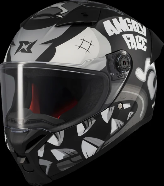 Axxis Fenix Angry Face Mat Siyah Gri - Resim 3