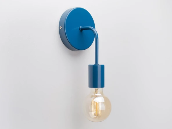 RİOLİGHT VİNTAGE,RUSTİK,RETRO,MODERN MAVİ 1XE27 DUYLU METAL DUVAR APLİK ürün görseli 1