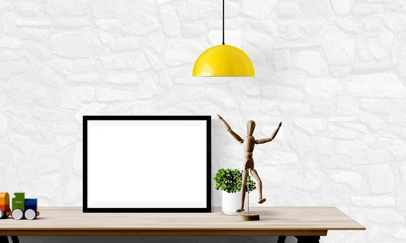 RİOLİGHT MODERN2 MUTFAK,ODA,SALON,CAFELER İÇİN SARI 1XE27 DUYLU TEKLİ METAL SARKIT AVİZE ÇAP:30CM ürün görseli 1