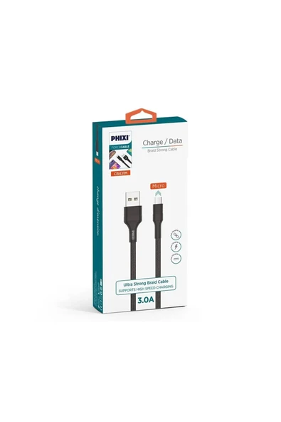 Force CB431M 3.0 Örgü Mikro USB Şarj Data Kablosu - Resim 2