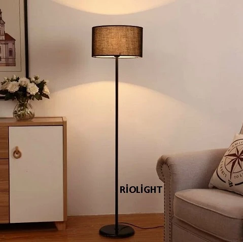 RİOLİGHT RUSTİK,VİNTAGE2,RETRO SİYAH METAL GÖVDE SİYAH KUMAŞ BAŞLIK 1XE27 LAMBADER KÖŞE LAMBASI ürün görseli 1