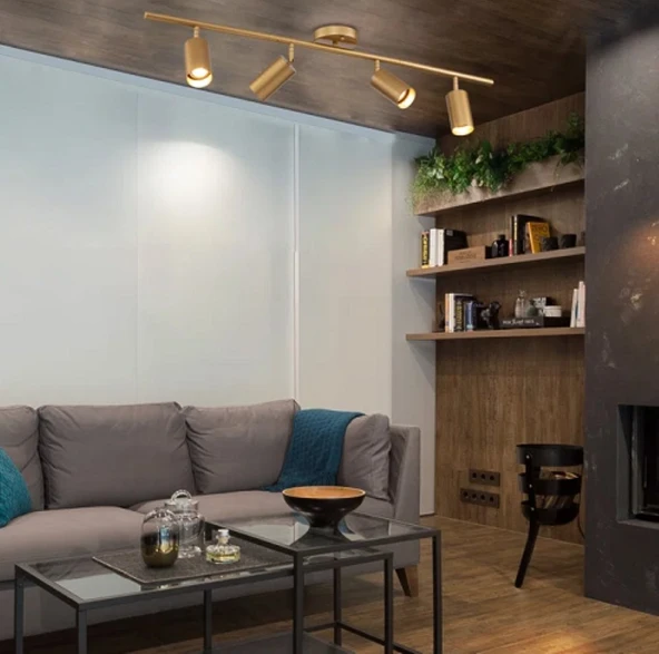 RİOLİGHT MODERN MAT ALTIN LED GÜN IŞIĞI AMPÜL HAREKETLİ BAŞLIK SPOT AMPÜL DAHİLDİR ürün görseli 1