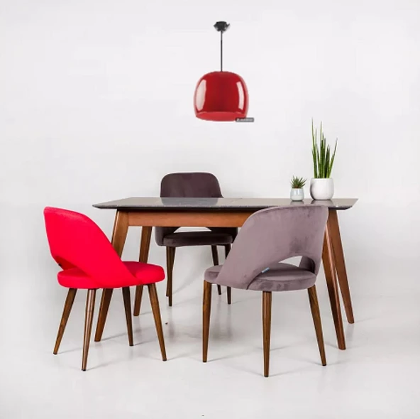 RİOLİGHT MODERN1 ODA1,MUTFAK1,CAFELER İÇİN 1XE27 DUYLU KIRMIZI TEKLİ CAM SARKIT AVİZE ürün görseli 1