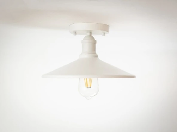 RİOLİGHT RETRO12,RUSTİK MUTFAK,ODA,KOLİDOR İÇİN TEKLİ METAL SARKIT PLOFONYER AVİZE ÇAP:28CM ürün görseli 1
