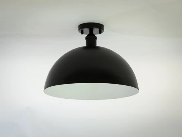 RİOLİGHT RETRO3,RUSTİK,VİNTAGE ODA,MUTFAK,SALON,CAFELER İÇİN SİYAH METAL PLOFONYER AVİZE ÇAP:40CM ürün görseli 1
