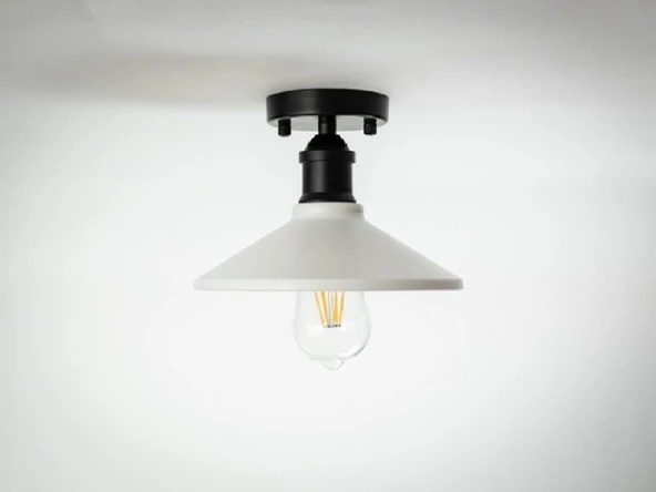 RİOLİGHT RETRO3,RUSTİK MUTFAK,ODA,KOLİDOR İÇİN TEKLİ METAL SARKIT PLOFONYER AVİZE ÇAP:23CM ürün görseli 1