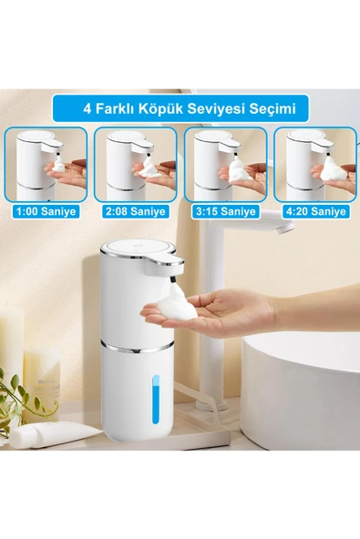 Greentech Sensörlü USB Şarjlı Köpük Sabunluk / GT-SD03 - Resim 3