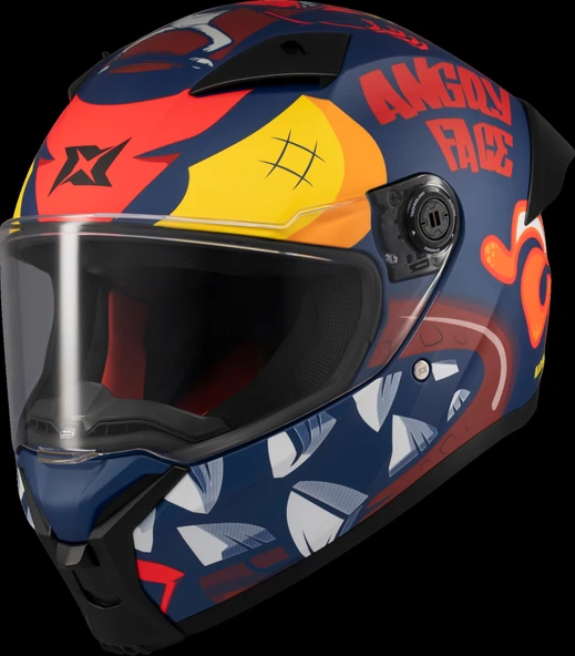 Axxis Fenix Angry Face Mat Kırmızı ürün görseli 1