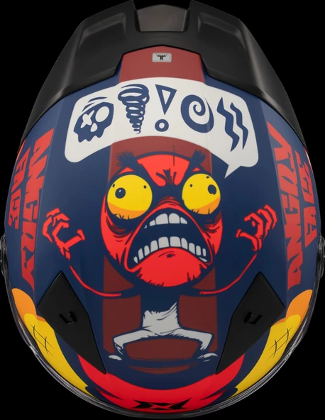 Axxis Fenix Angry Face Mat Kırmızı - Resim 6