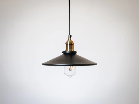 RİOLİGHT RETRO15,RUSTİK MUTFAK,ODA,KOLİDOR,CAFELER İÇİN TEKLİ E27 DUYLU METAL SARKIT AVİZE ÇAP:28CM ürün görseli 1