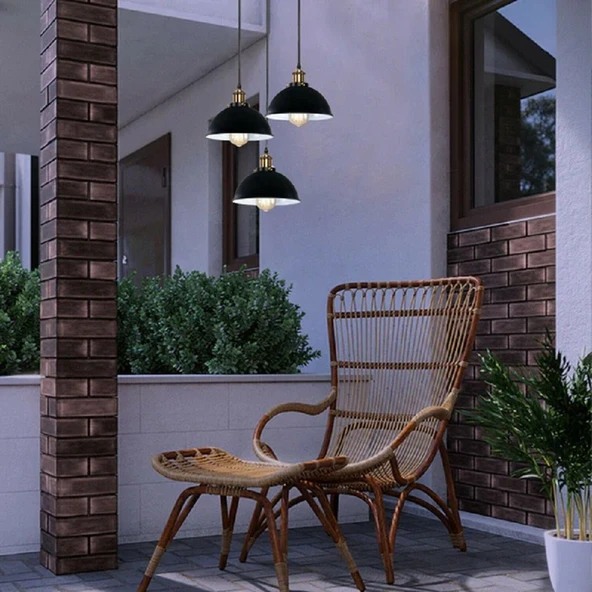 RİOLİGHT VİNTAGE1,RETRO1,RUSTİK1 3XE27 SİYAH METAL SARKIT AVİZE ŞAPKA ÇAP:23CM TABAN ÇAP:35CM ürün görseli 1