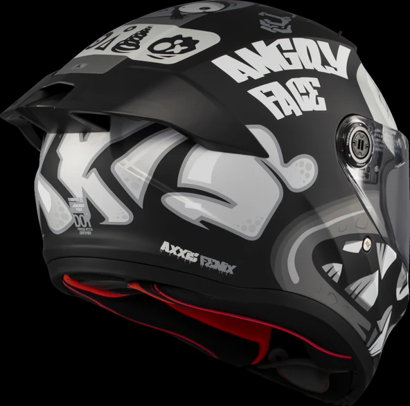 Axxis Fenix Angry Face Mat Siyah Gri - Resim 5