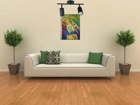 RİOLİGHT LED SPOT,LED AVİZE SİYAH GÖVDE GÜN IŞIĞI AMPÜLLÜ 360 DERECE HAREKETLİ BAŞLIK SPOT ürün görseli 1