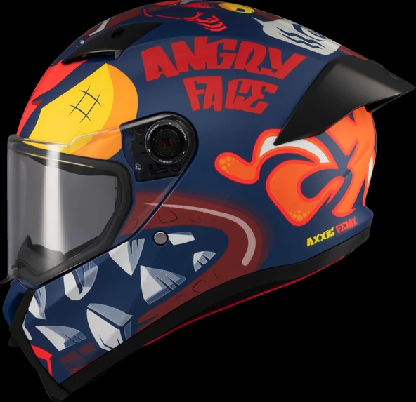 Axxis Fenix Angry Face Mat Kırmızı - Resim 3
