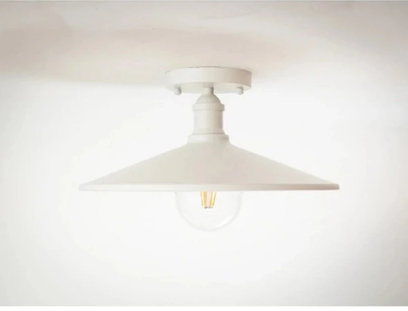 RİOLİGHT RETRO2,RUSTİK MUTFAK,ODA,SALON CAFELER İÇİN TEKLİ METAL PLOFONYER AVİZE ÇAP:38CM ürün görseli 1