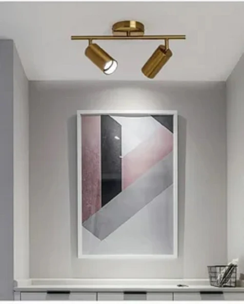 RİOLİGHT MODERN MATT ALTIN KAPLAMA GÜN IŞIĞI LED AMPUL HAREKETLİ BAŞLIK SPOT AMPÜL DAHİLDİR ürün görseli 1