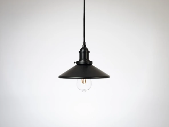 RİOLİGHT RETRO,RUSTİK MUTFAK,ODA,KOLİDOR,CAFELER İÇİN TEKLİ E27 DUYLU METAL SARKIT AVİZE ÇAP:23CM ürün görseli 1