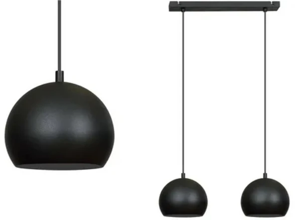 RİOLİGHT RETRO,RUSTİK,VİNTAGE MASA ÜSTÜ 2XE27 METAL SARKIT AVİZE TABAN UZUNLUĞU:30CM ürün görseli 1