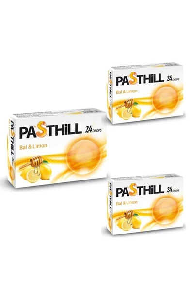 Pasthill Bal Ve Limon 24 Pastil 3'Lü PAKET (SKT:08/2028) ürün görseli 1