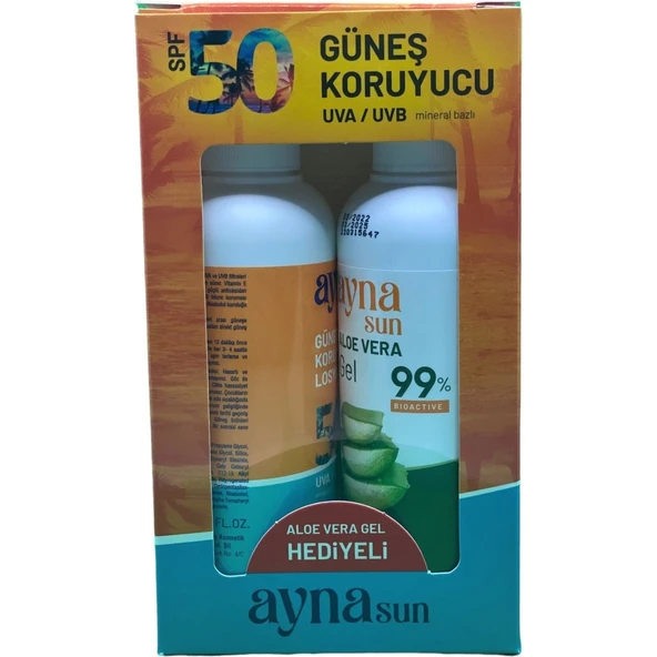 Ayna Sun Gunes 50 Spf 150 Ml+Ayna Sun Aloevera Jel 150 ml Set ürün görseli 1