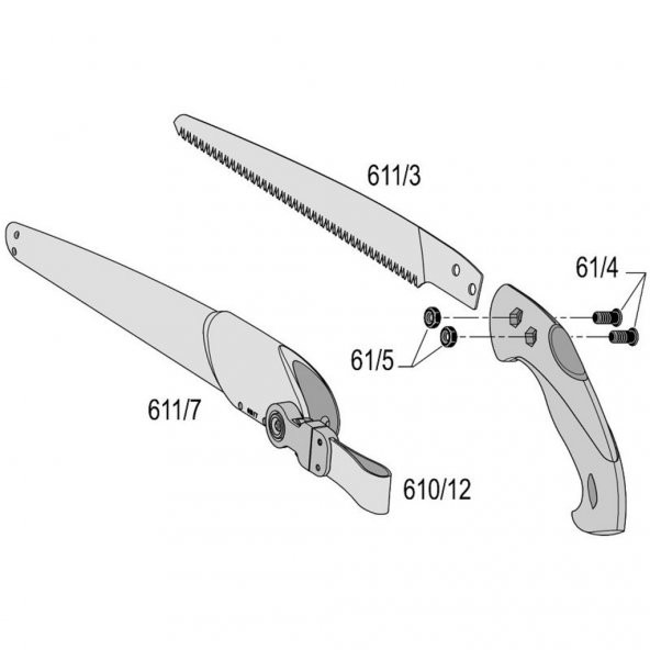 Felco 611 Budama Testeresi Kılıflı 33cm - Resim 2