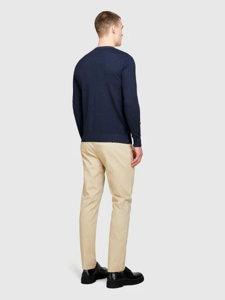 Sisley   Streç Pamuklu Kemer Delikli Slim Fit Pantolon Erkek Bej Pantolon - 324P4AIHSF021 ürün görseli 1